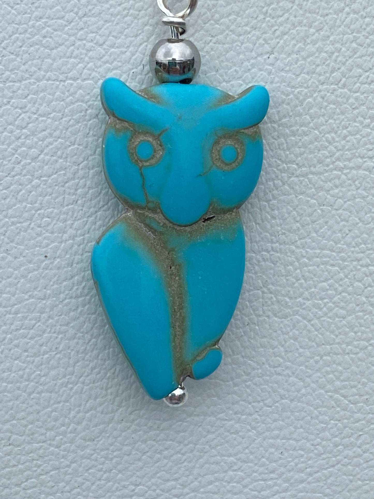 Turquoise Owl Earrings