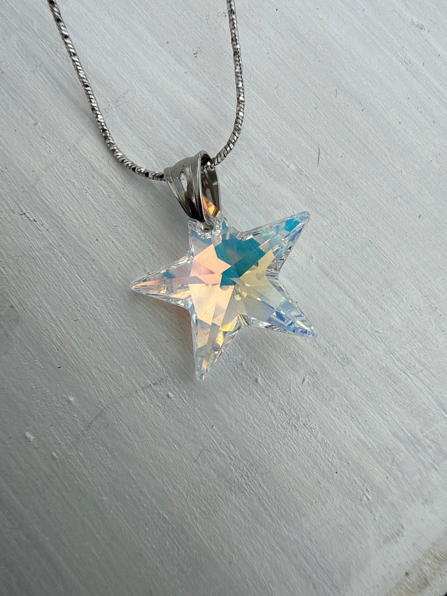 Crystal star necklace