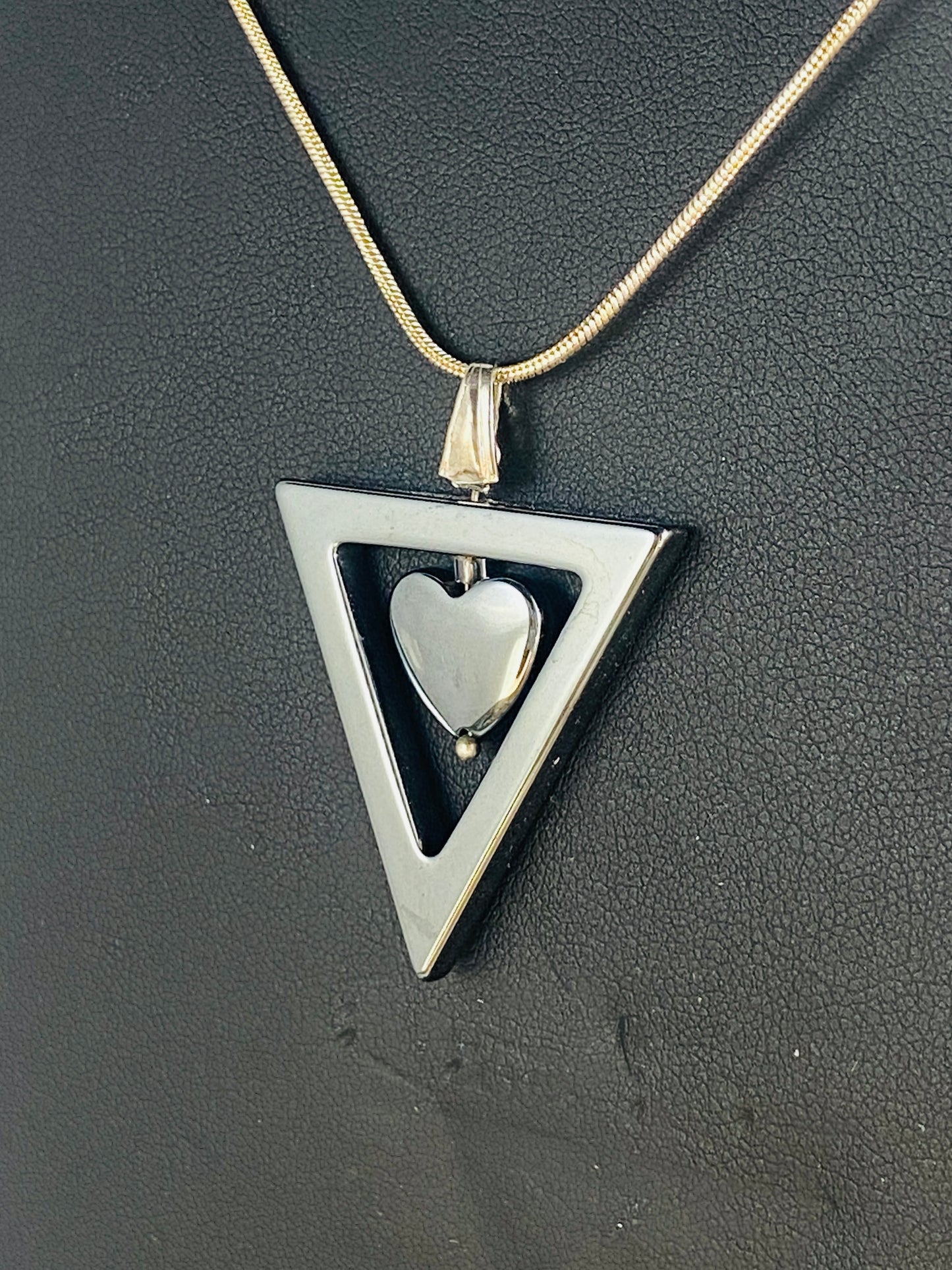 Hematite Heart Necklace