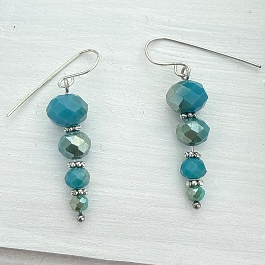 Turquoise Crystal Earrings