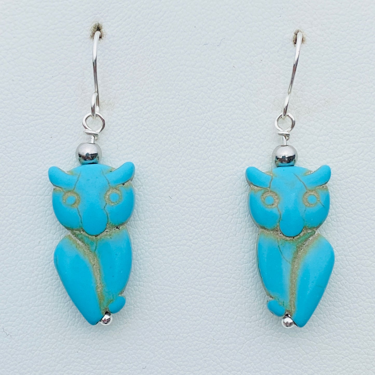 Turquoise Owl Earrings