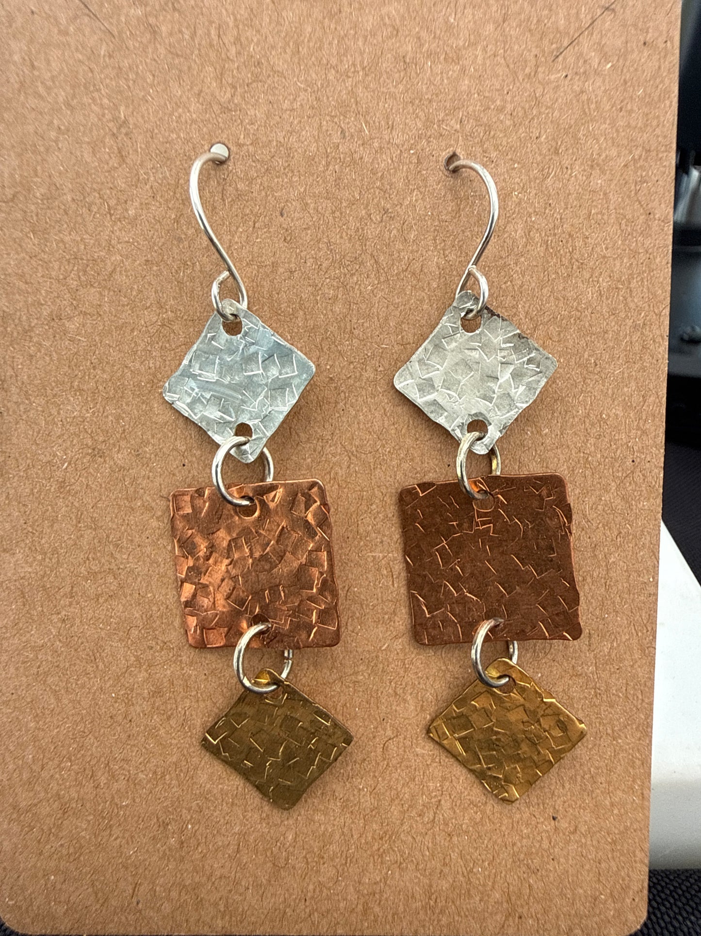 Mixed metal earrings