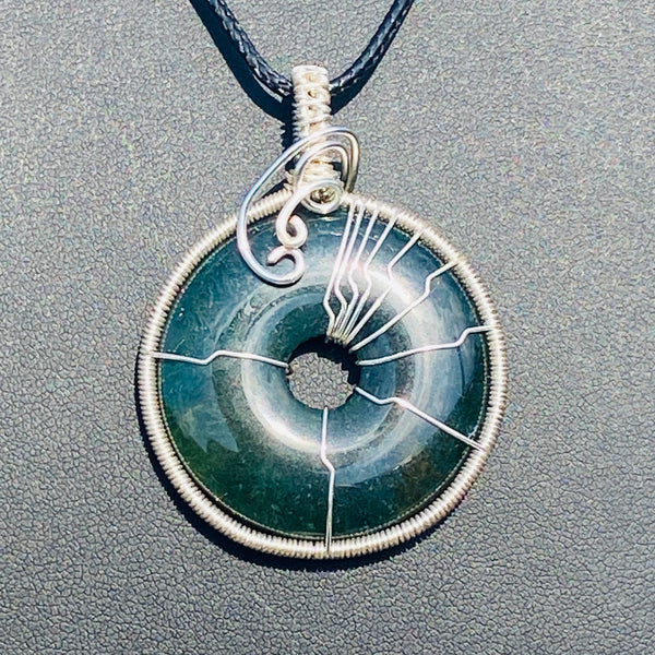 Bloodstone Fibonacci Pendant