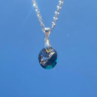 Crystal disk necklace