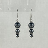 Hematite sphere earrings