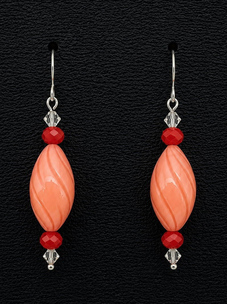 Coral twist drops