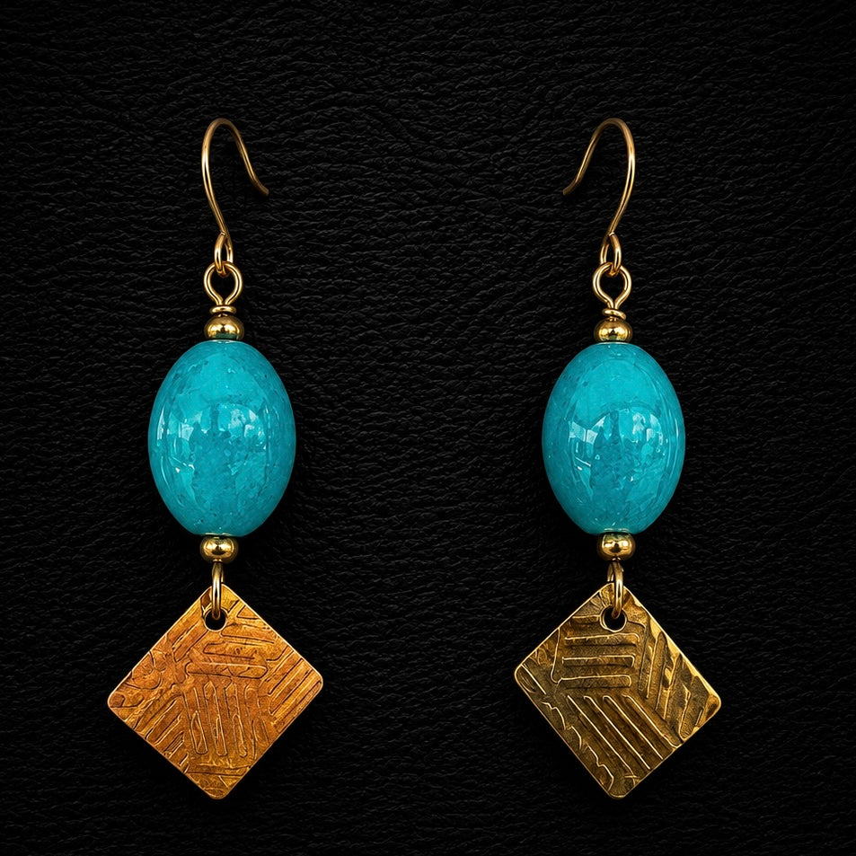 Turquoise and brass