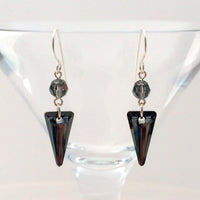 Silver Night Spike Earrings - Giulian Lyn