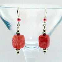 Strawberry Obsidian Earrings - Giulian Lyn