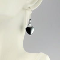 Hematite Heart Earrings - Giulian Lyn
