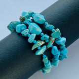 Turquoise Magnesite Memory Wire Bracelet