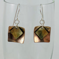Mini brass and copper diamonds