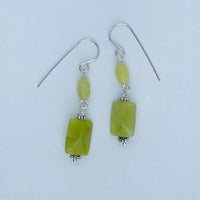 Faceted Jade Earrings