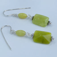 Faceted Jade Earrings