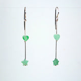 Aventurine Stars and Hearts Earrings - Giulian Lyn